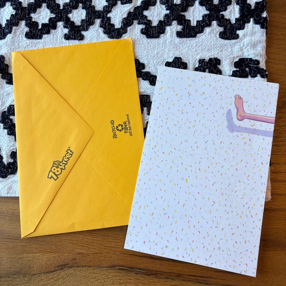 American Greetings 78th Street Greeting Card & envelope just a footnote